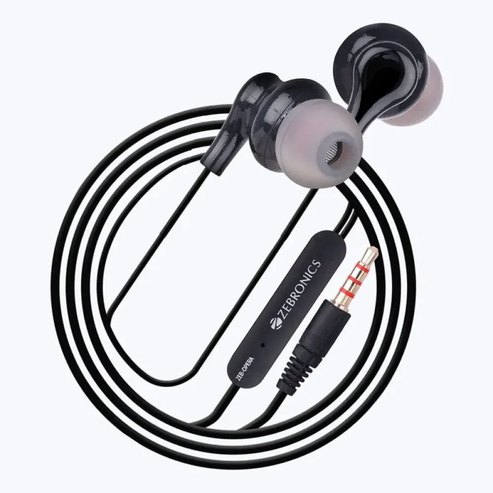 Zebronics Opera 3.5mm Stereo Earphone (Black, In the Ear)